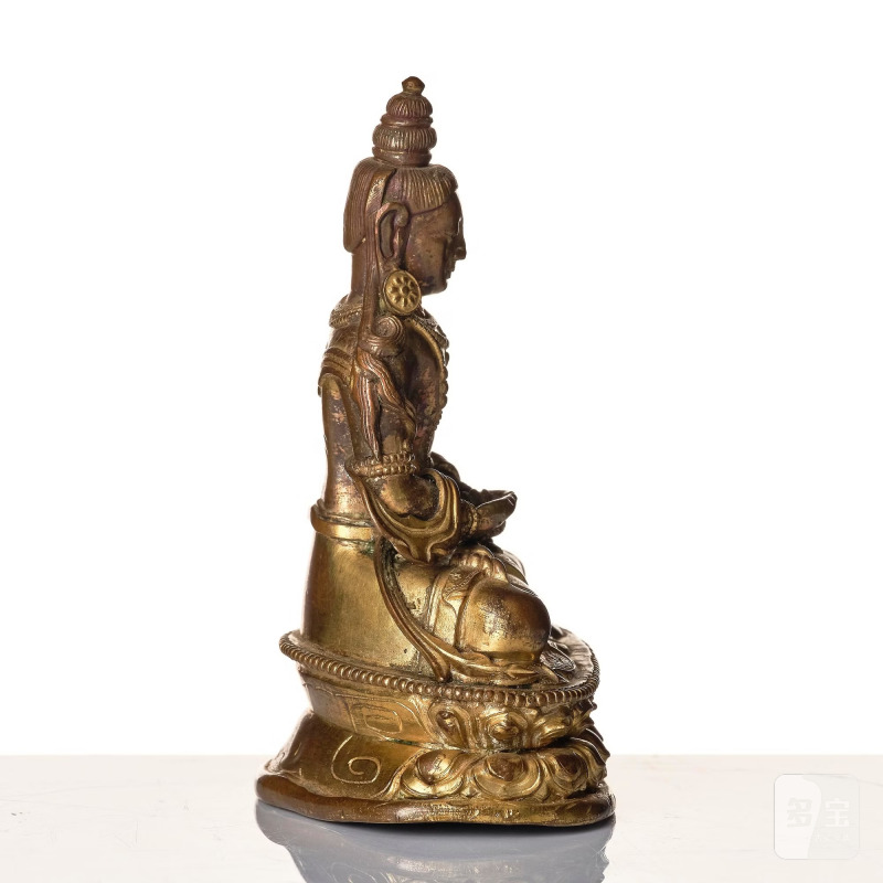 A gilt copper alloy figure of Amitayus, - 图5